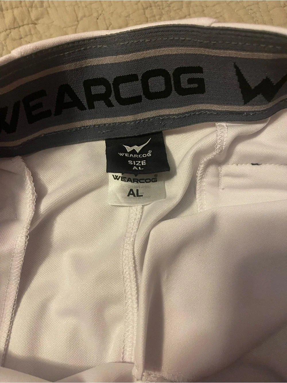WEARCOG Premier Baseball Pants-White Adult Large